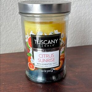 Tuscany Candle Premium marbled wax Citrus Surprise 18 oz jar candle